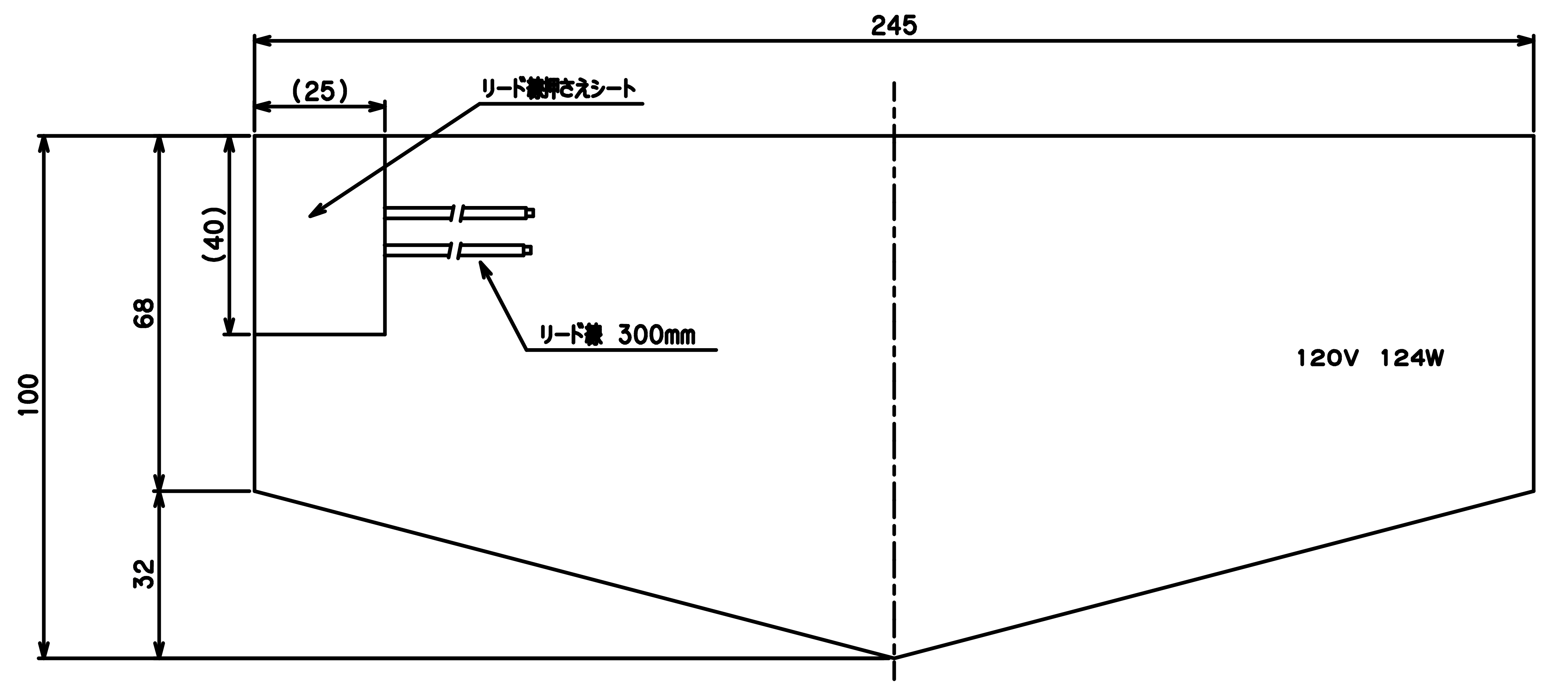 シリコーンラバーヒーター　アウトレット品　SR120-124-100-245