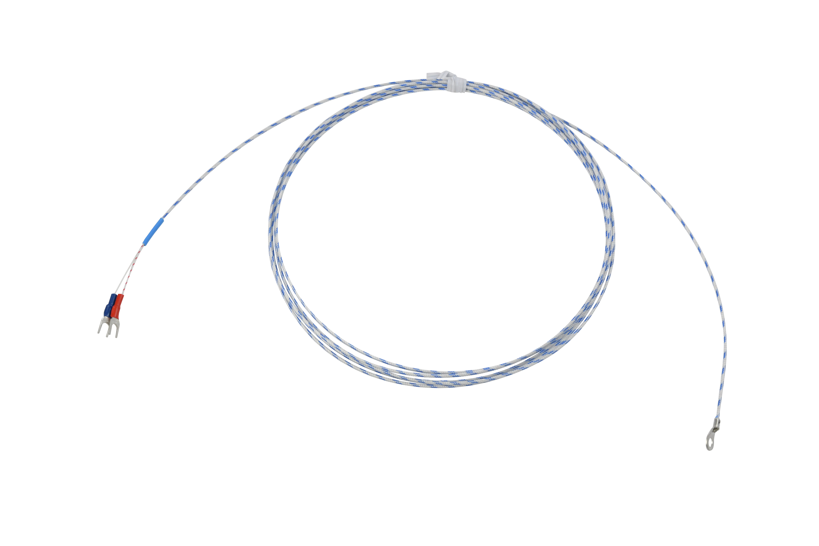 熱電対K先端溶接(デュープレックス)ガラス被覆タイプ  ミニチュアプラグ加工品 TH-1302-1-C（旧：TH-8294-1-C）