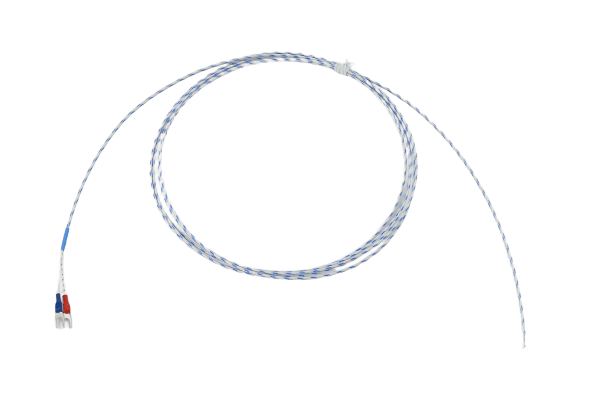 熱電対K先端溶接(デュープレックス)ガラス被覆タイプ  ミニチュアプラグ加工品 TH-1302-5-C（旧：TH-8294-5-C）