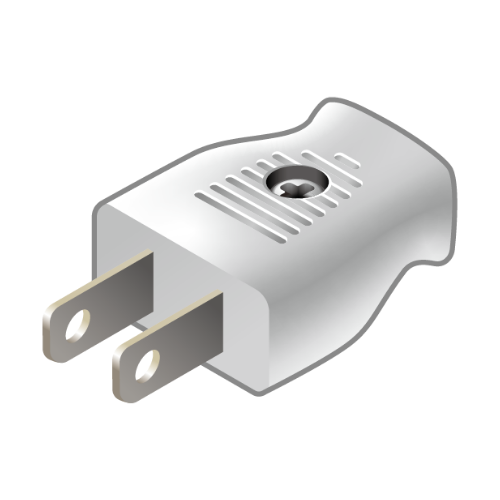 100V（ボルト）プラグ（平型2芯プラグ）